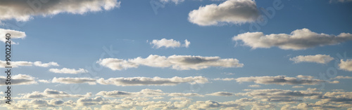 This is a blue sky and clouds in summer.