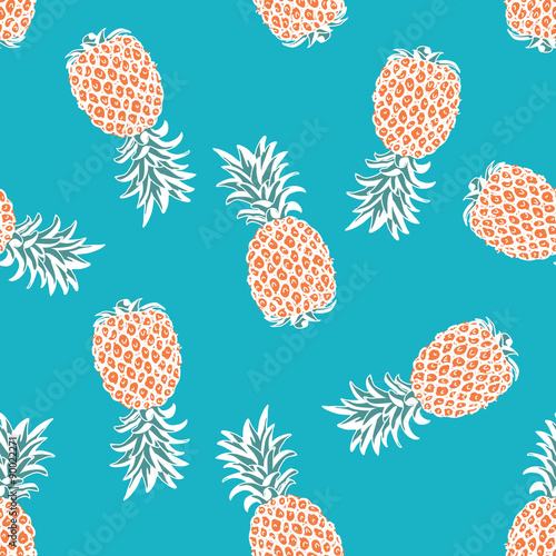 Seamless Pineapple Background Pattern