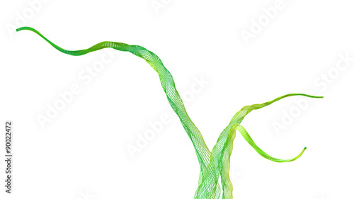 Wireframe Tree Branches-Green