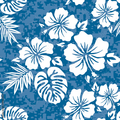 Aloha Hawaiian Shirt Seamless Background Pattern photo