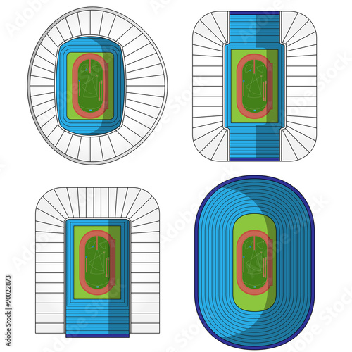 Set of Athletics Stadiums 2