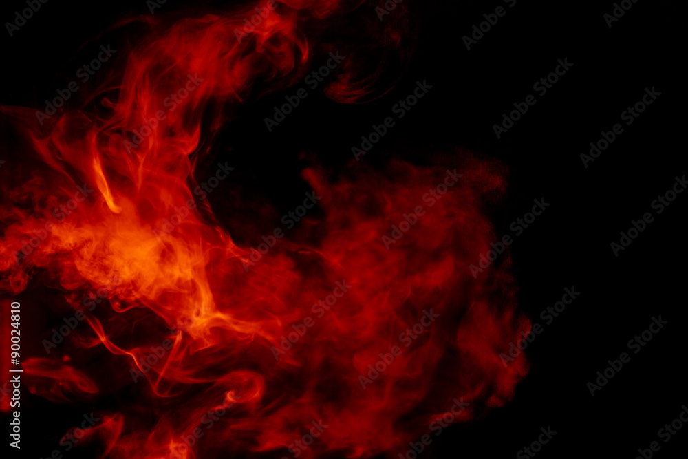 Abstract orange smoke hookah on a black background. Abstract orange smoke hookah on a black background.