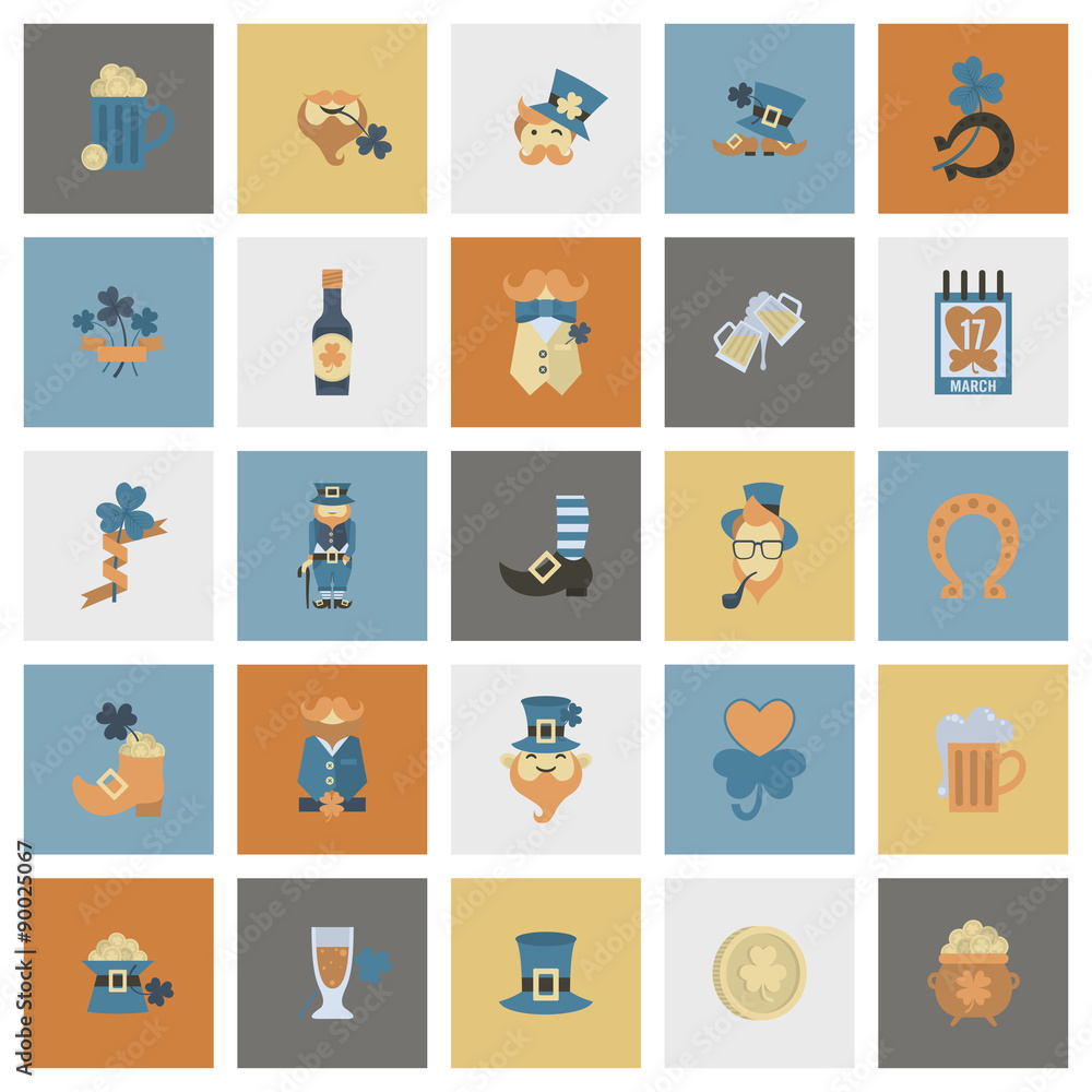 Saint Patricks Day Icon Set Saint Patricks Day Icon Set