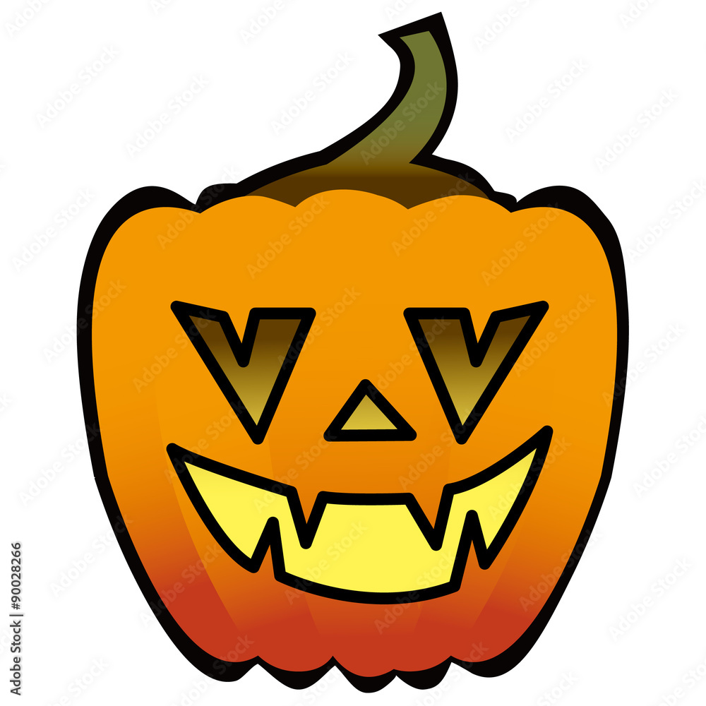 ハロウィンのかぼちゃ、ジャック・オー・ランタン(こわい笑顔) ハロウィンのかぼちゃ、ジャック・オー・ランタン(こわい笑顔)