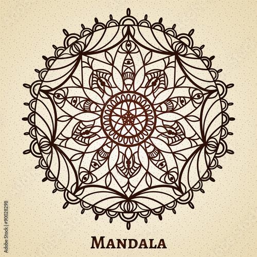 Yoga meditation mandala ornament
