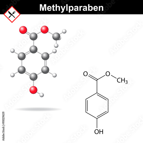 Methylparaben structure photo