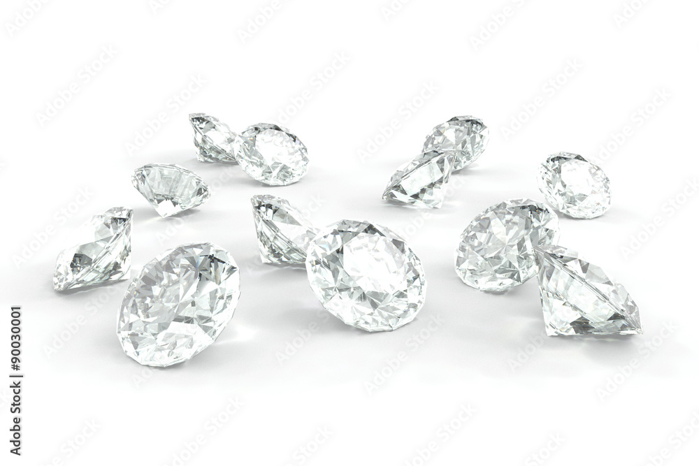 Foto Diamond, isolated on White