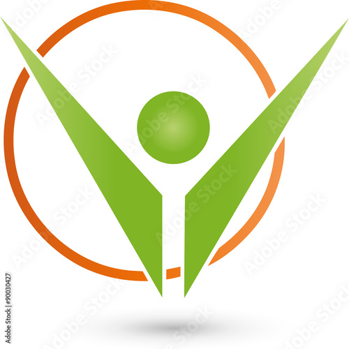 Person und Kreis, Logo, Dienstleistung, Fitness