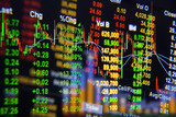 Stock exchange graph background.