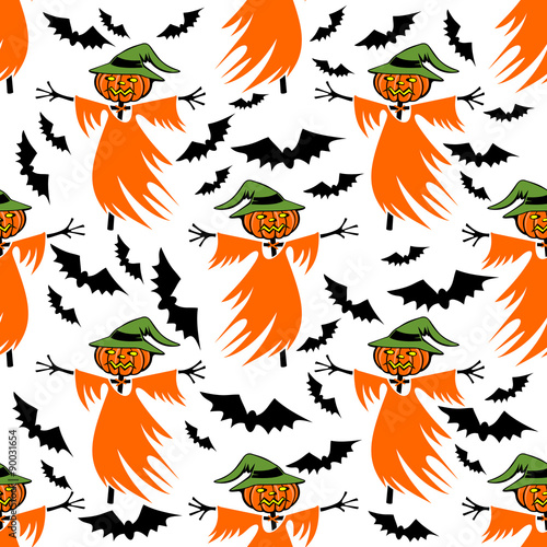scarecrow seamless pattern
