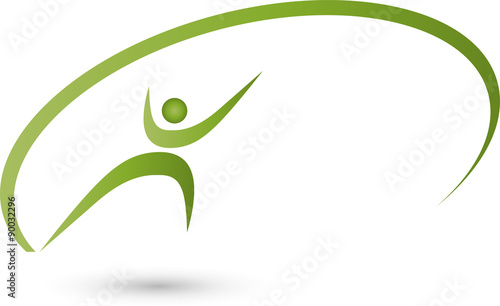 Person in Bewegung, Logo, Mensch, Fitness