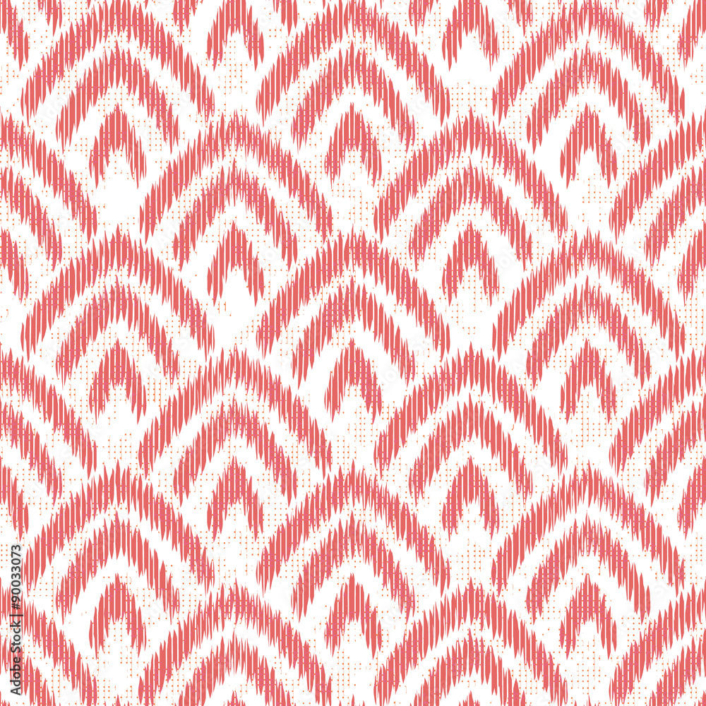 Seamless Lotus Scallop Print on Faux Linen Texture Seamless Background Pattern