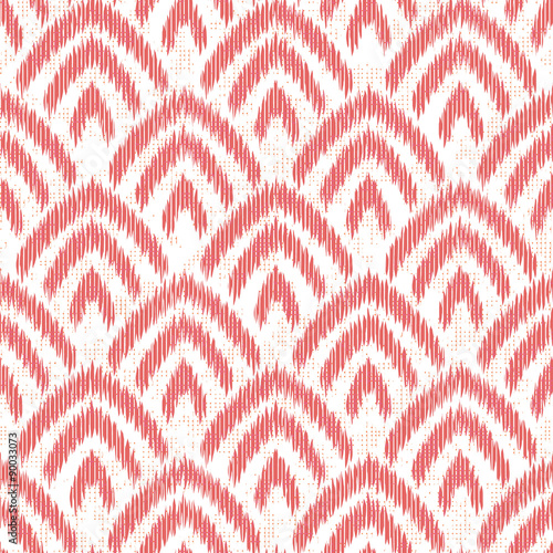 Seamless Lotus Scallop Print on Faux Linen Texture Seamless Background Pattern