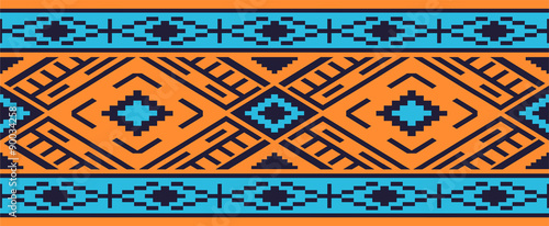 Seamless pattern in native american style, boho ornament