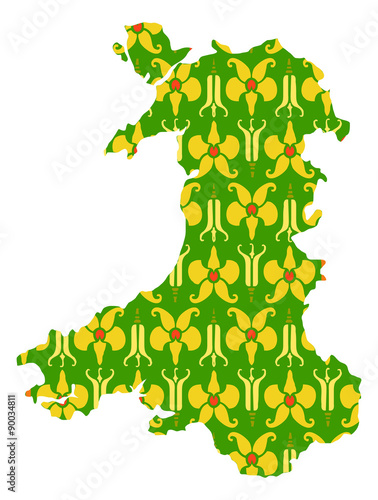 Map of Wales (UK) / CYMRU - vector illustration