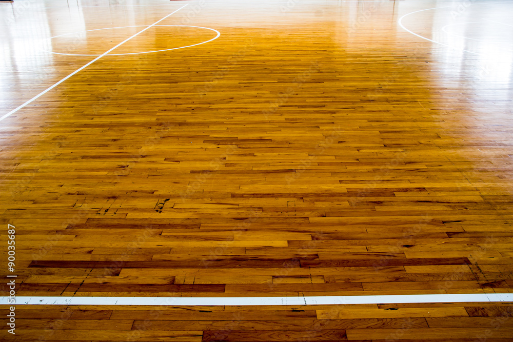Obraz premium wooden floor basketball court