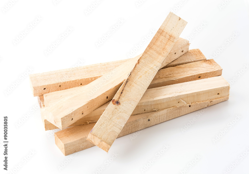 light brown wood on white background
