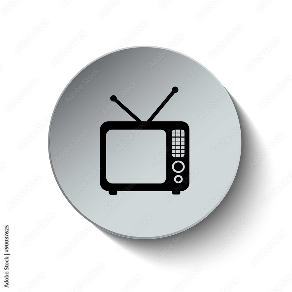 TV icon. Television icon. Button. Vector illustration TV icon. Television icon. Button. Vector illustration
