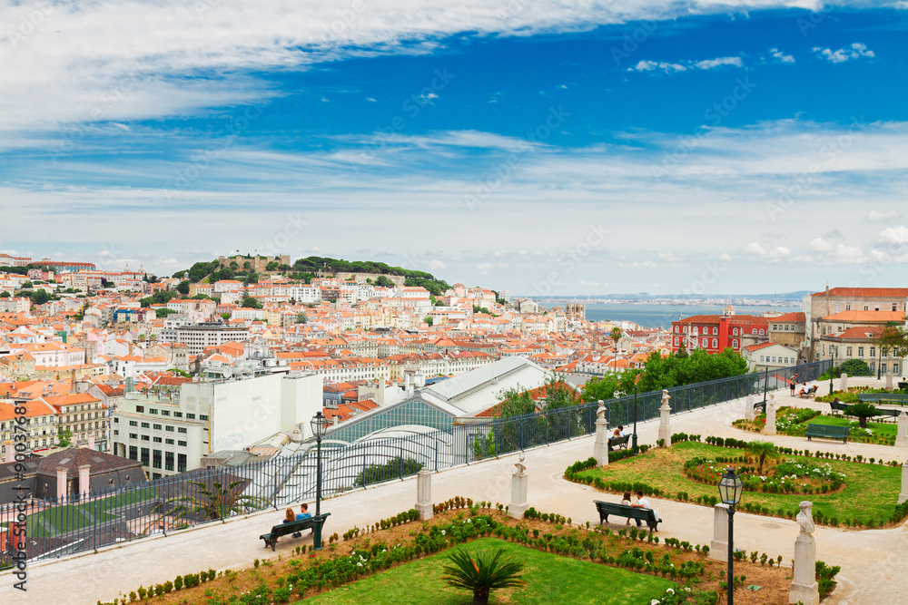 skyline of  Lisbon, Portugal
