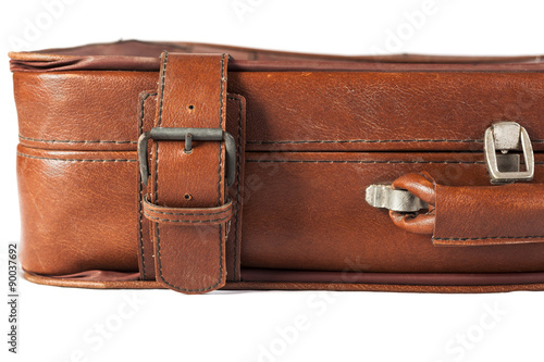 Leather Suitcase Closeup