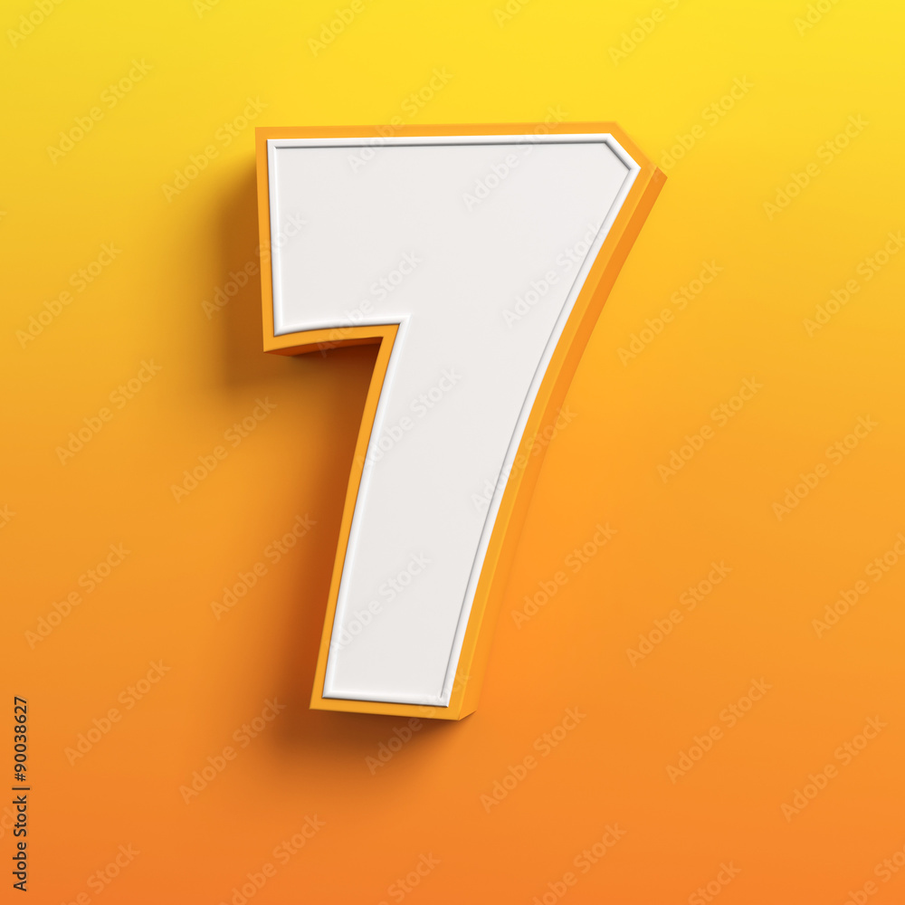 cartoon 3d font number 7 cartoon 3d font number 7