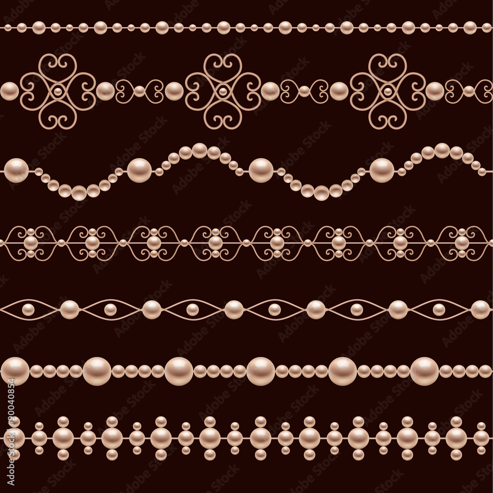 Pearl Realistic Borders Pearl Realistic Borders