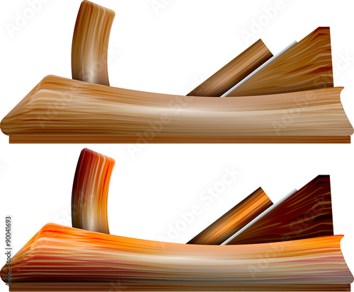 planer on wood abstract vector illustration isolated eps 10