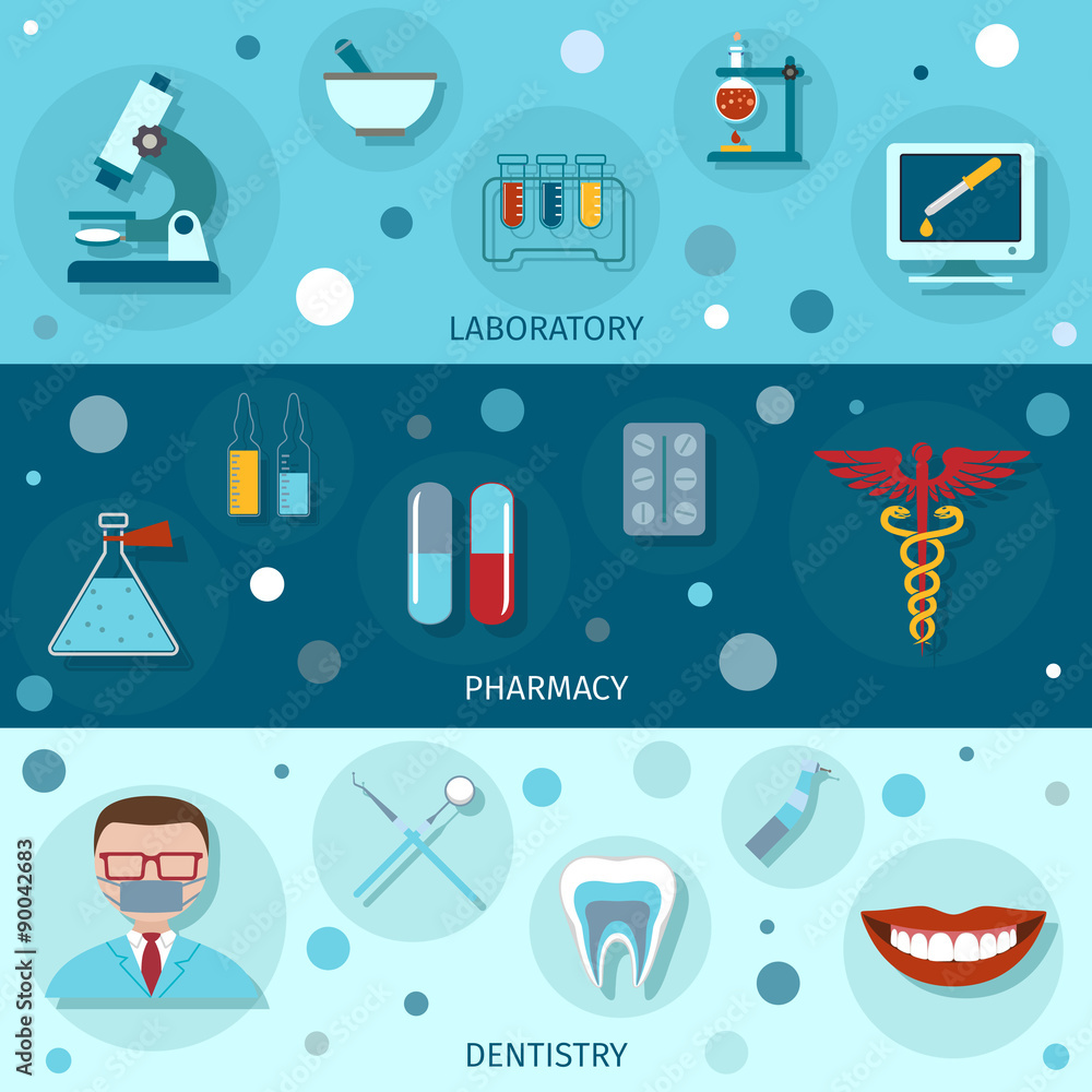 Medical flat banners Medical flat banners