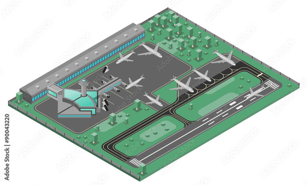 Airport Isometric Concept