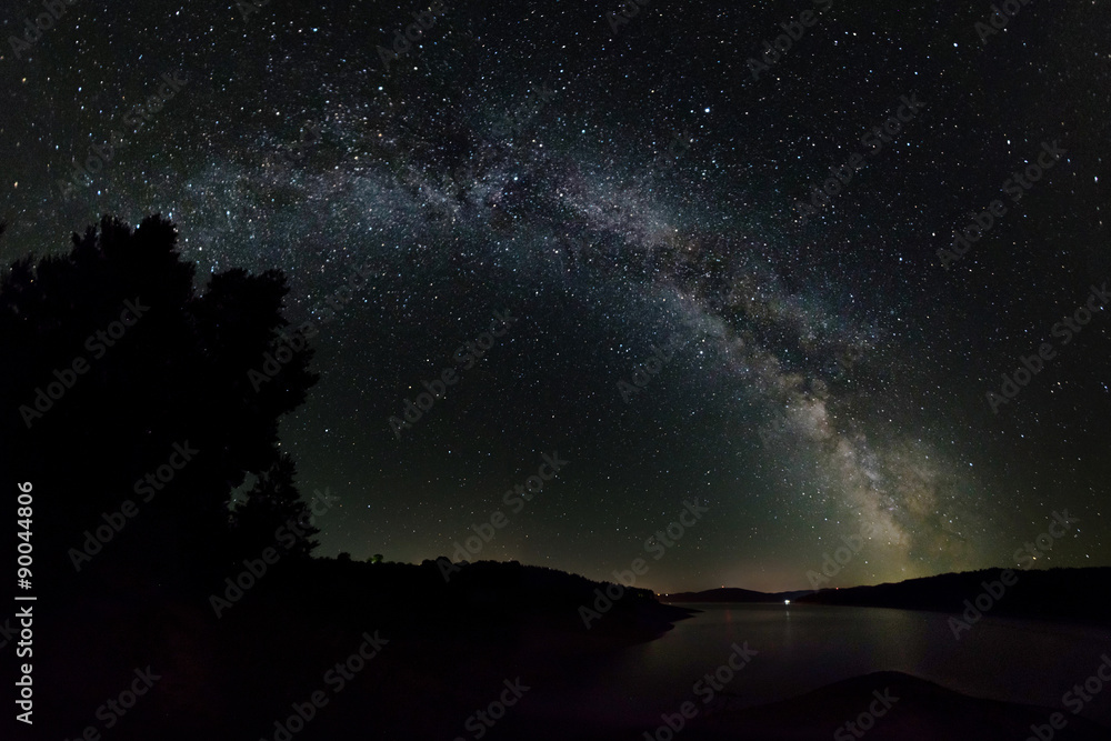 Milky Way at Lake Bicaz in Romania