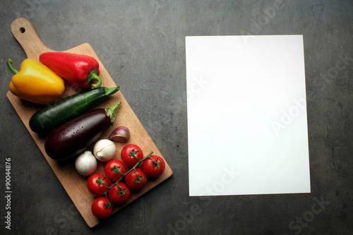 Foto art food recipes with vegetables collection