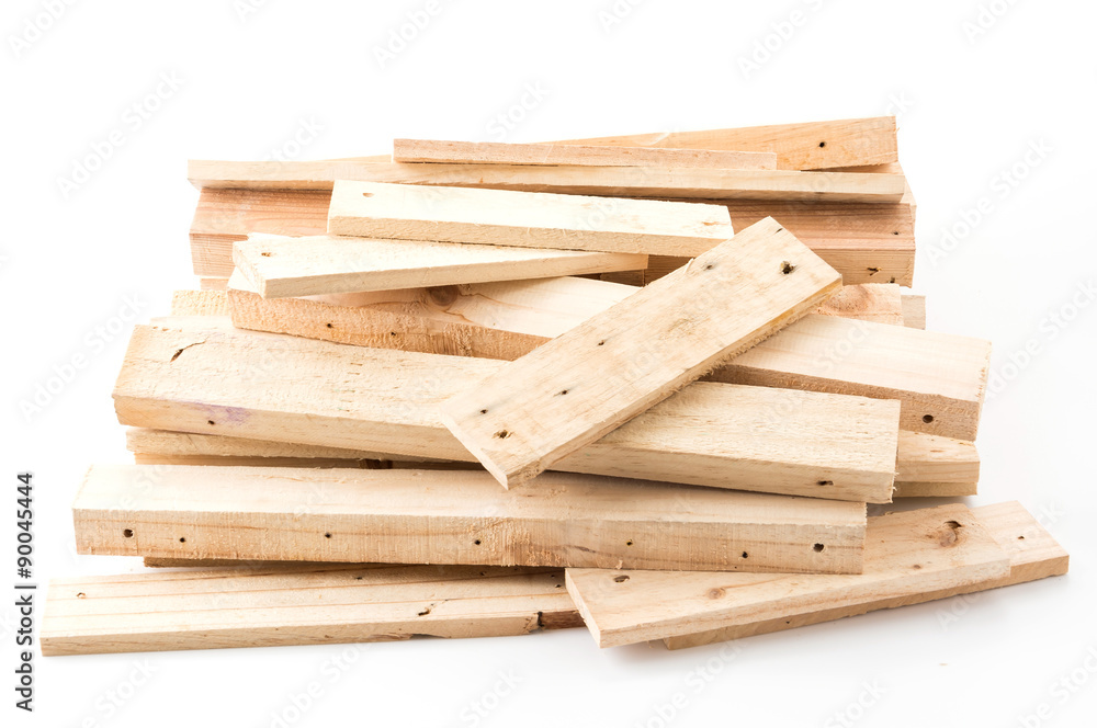 light brown wood on white background