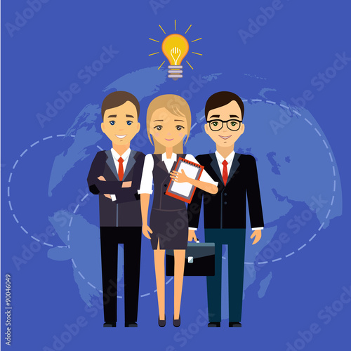 Business group director chief boss. The company staff