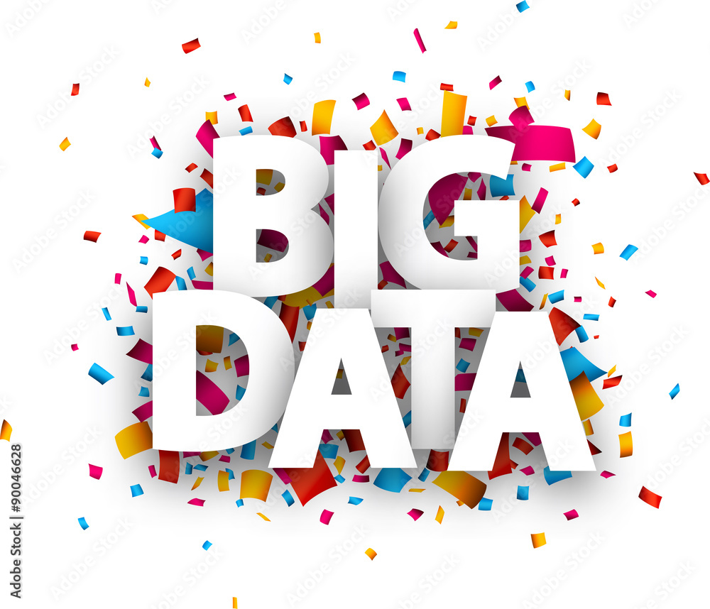 Paper big data sign. Paper big data sign.