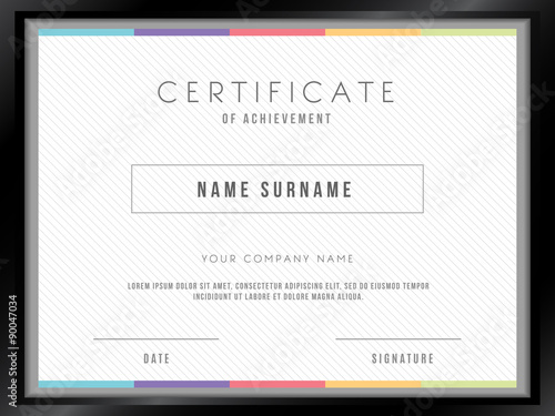 Vector Certificate Template with Premium Minimal Design