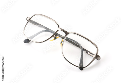 eyesight glasses on white background