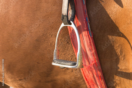 saddle stirrup - soft focus with film filter