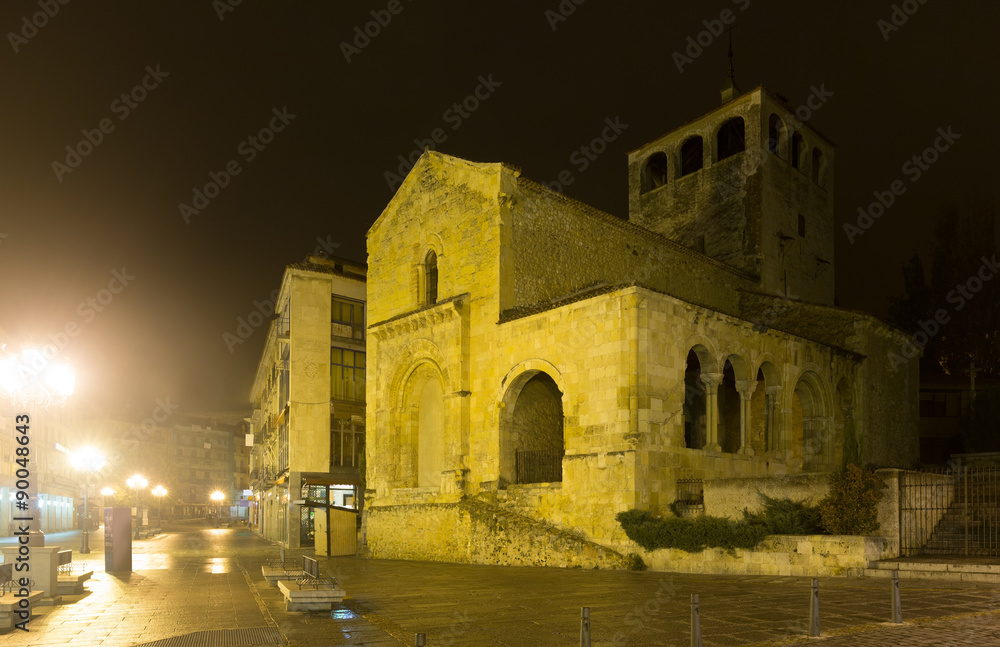 night view of Church of the Holy Trinity. Segovia
