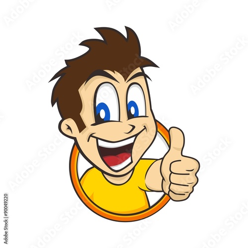cartoon guy thumbs up