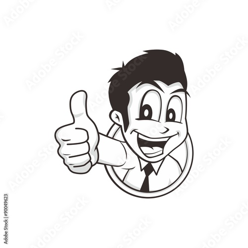cartoon guy thumbs up