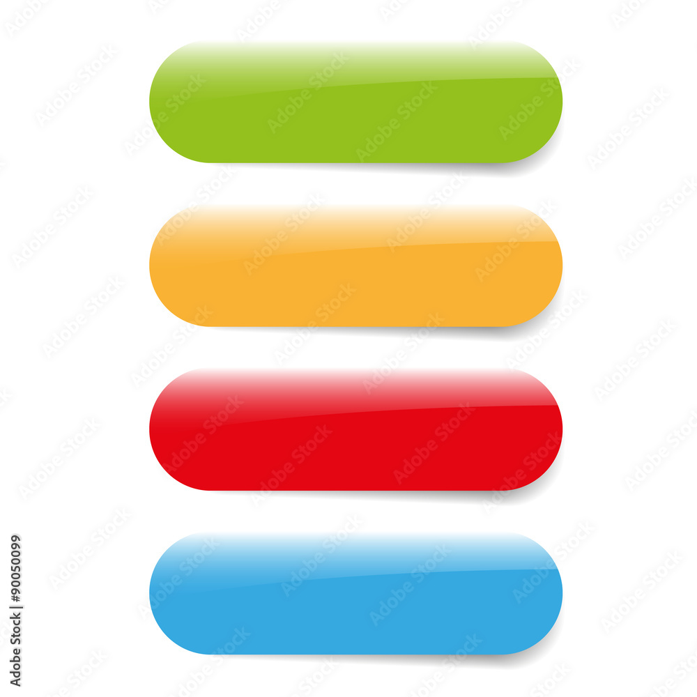 color empty glossy icon with shadow set color empty glossy icon with shadow set