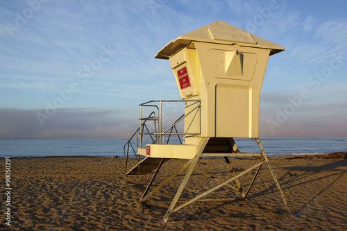 Beach Life Guard Station along California Coast