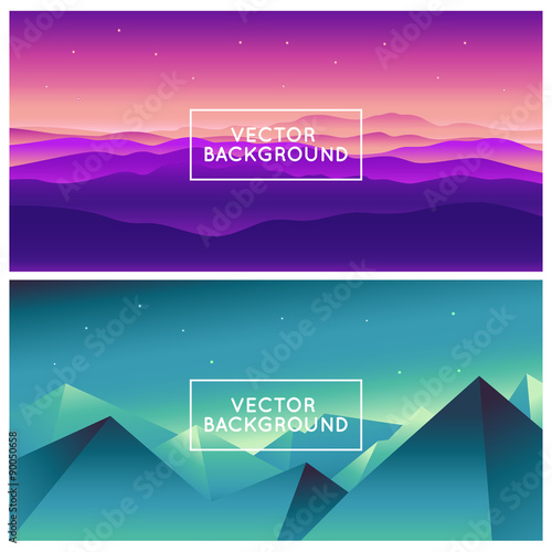 Vector abstract landscapes