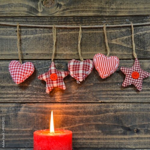 Adventskerze und Weihnachts...
