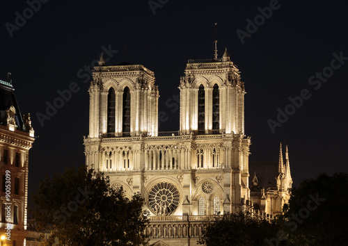 The cathedral of Notre Dame in Paris in France