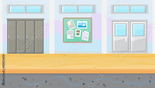 Seamless school corridor for game design