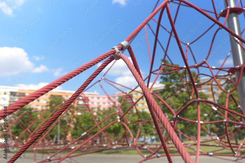 children rope climbing frame