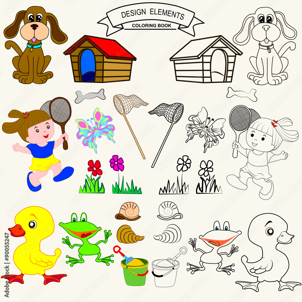 Obraz premium 0815_12 coloring book