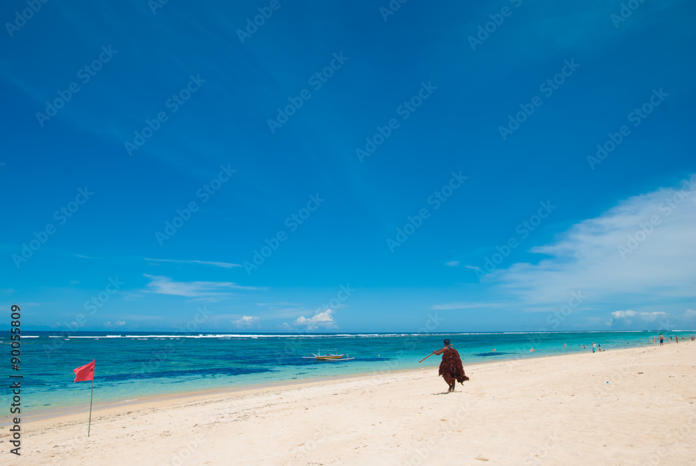 Tropical beach called pandawa Bali in Indonesia.