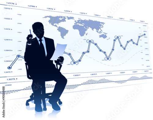 Businessman in office chair